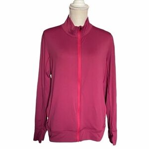 LOLË purple zip up jacket size XL